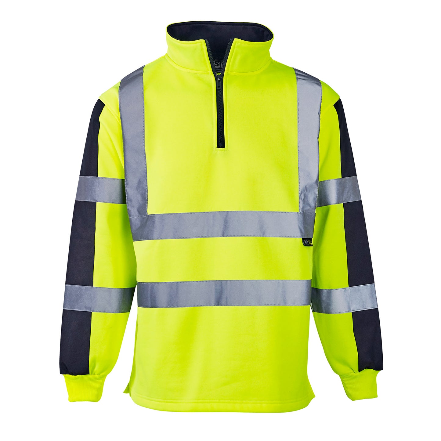 Supertouch Hi Vis 2 Tone Orange Rugby Shirt Yellow/Navy