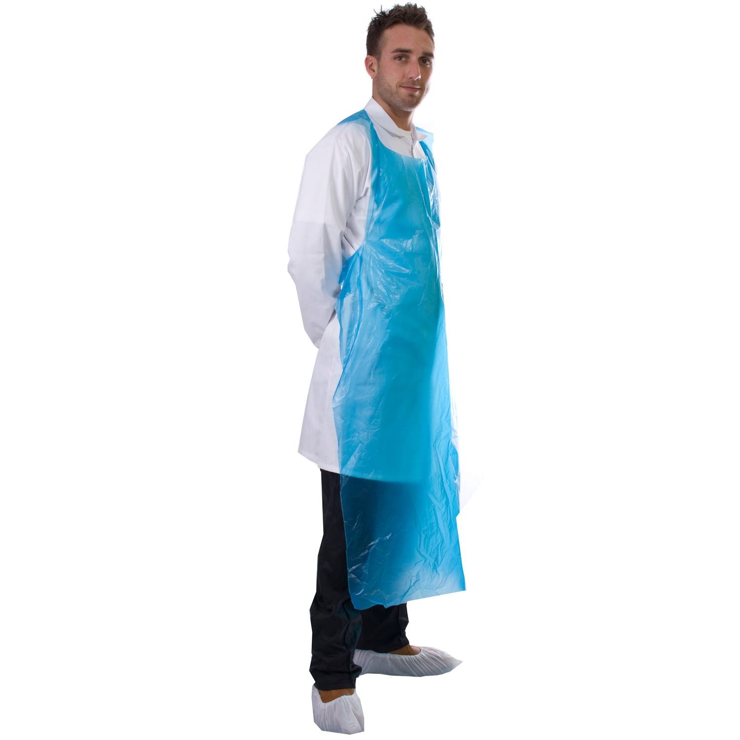 Supertouch PE Aprons - 100 Micron Blue
