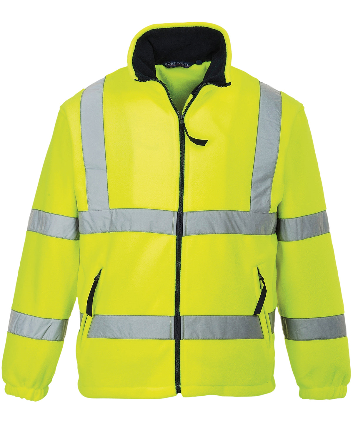 Hi-vis mesh-lined fleece