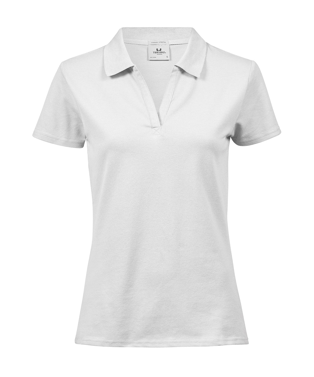 Women’s luxury stretch v-neck polo