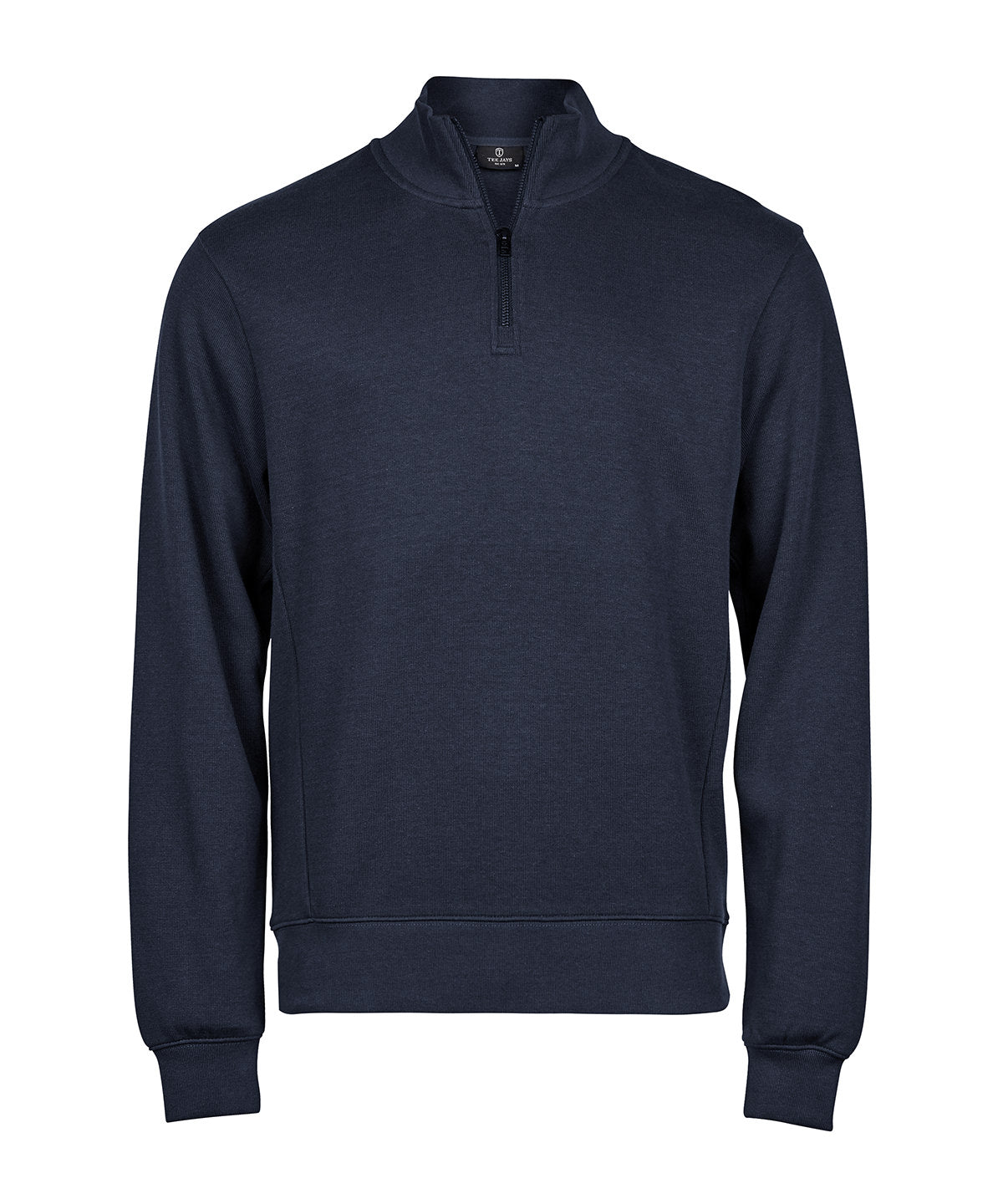 Ribbed interlock half-zip