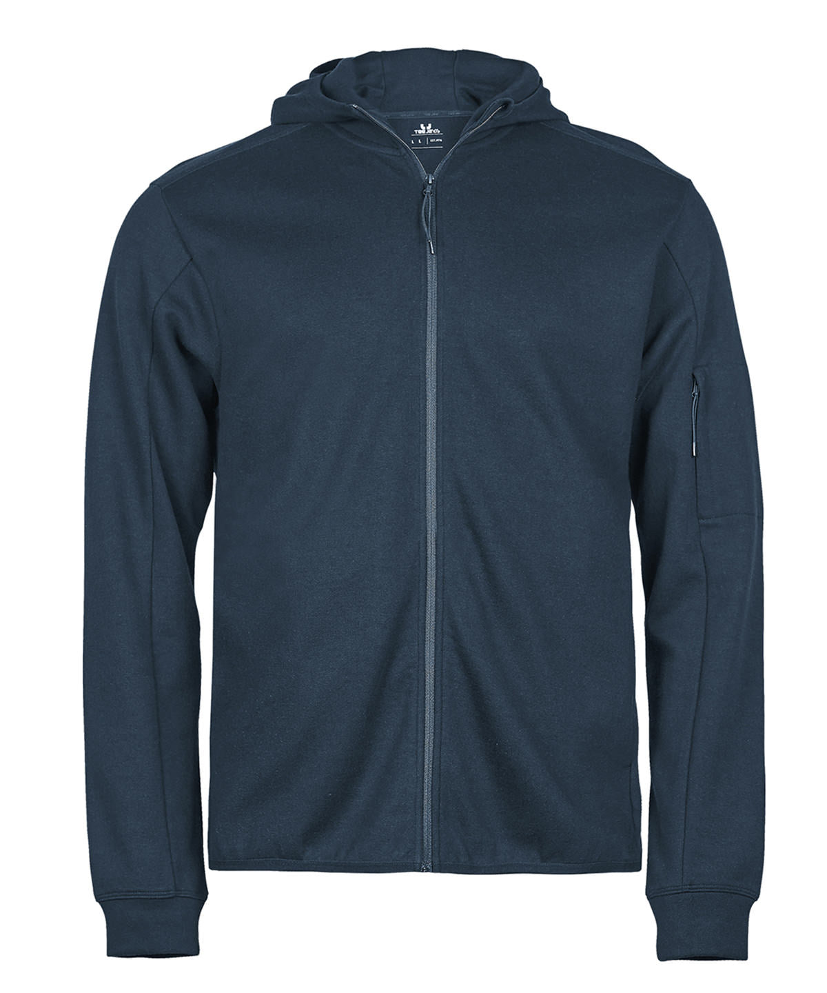 Athletic hooded full-zip sweatshirt