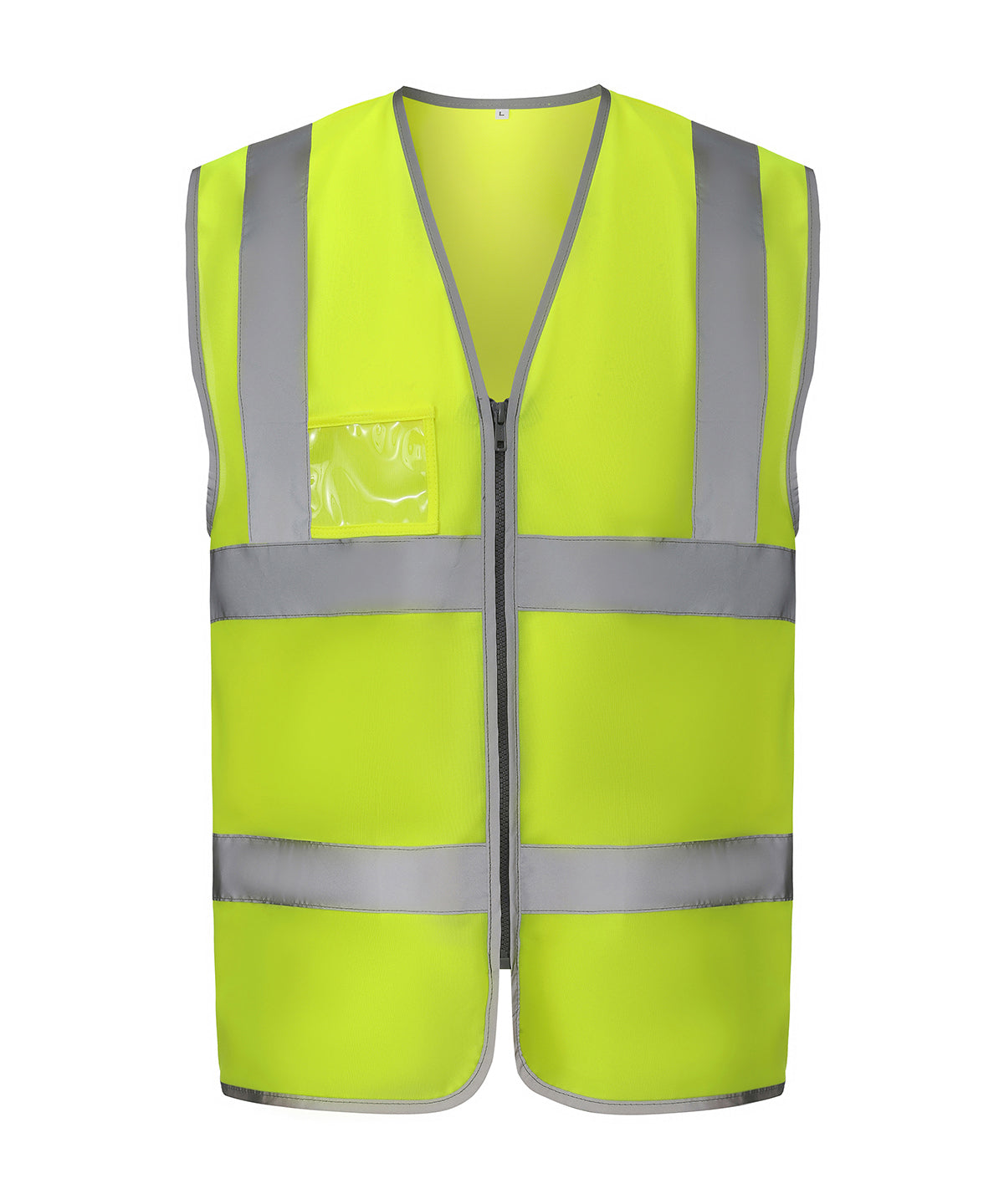 Hi-vis zip ID reflective border waistcoat