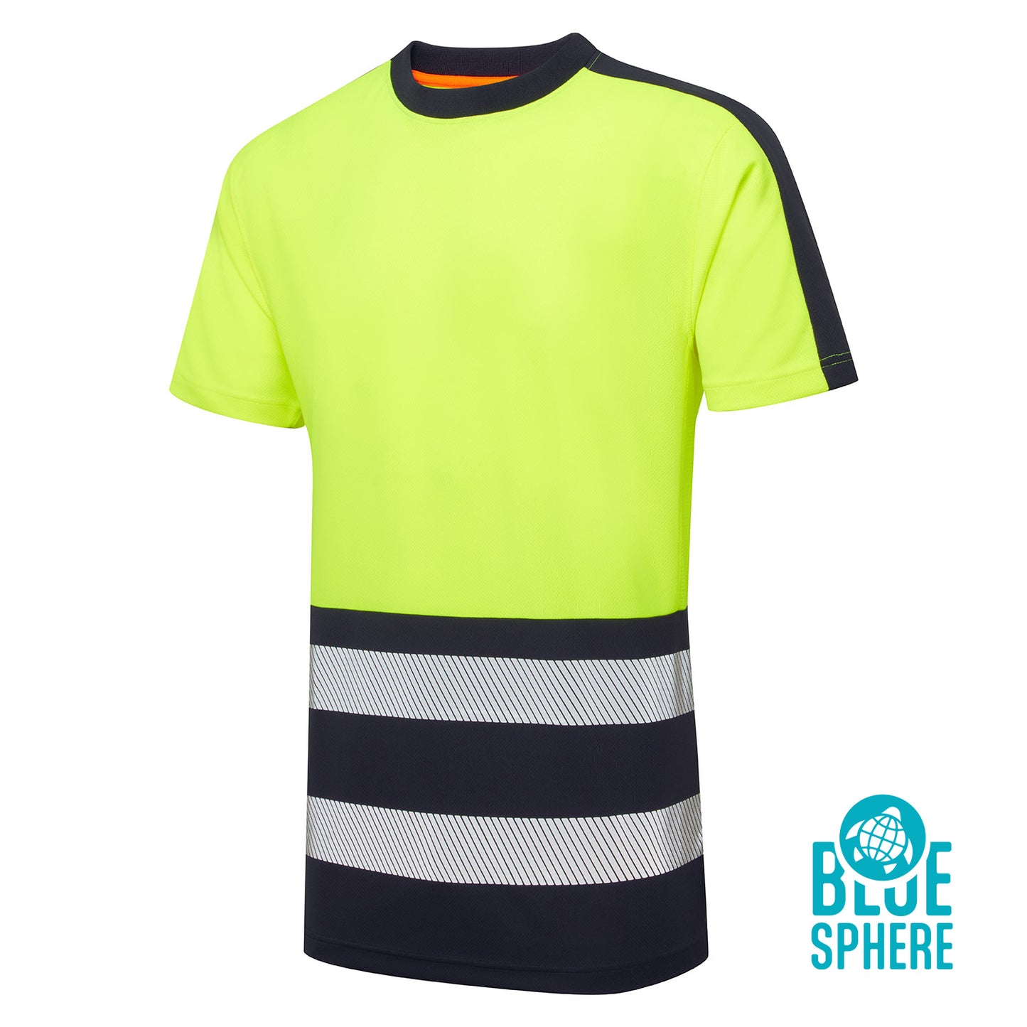 Supertouch Blue Sphere Essentials Hi Vis Eco CoolAir Yellow T-Shirt Yellow/Navy