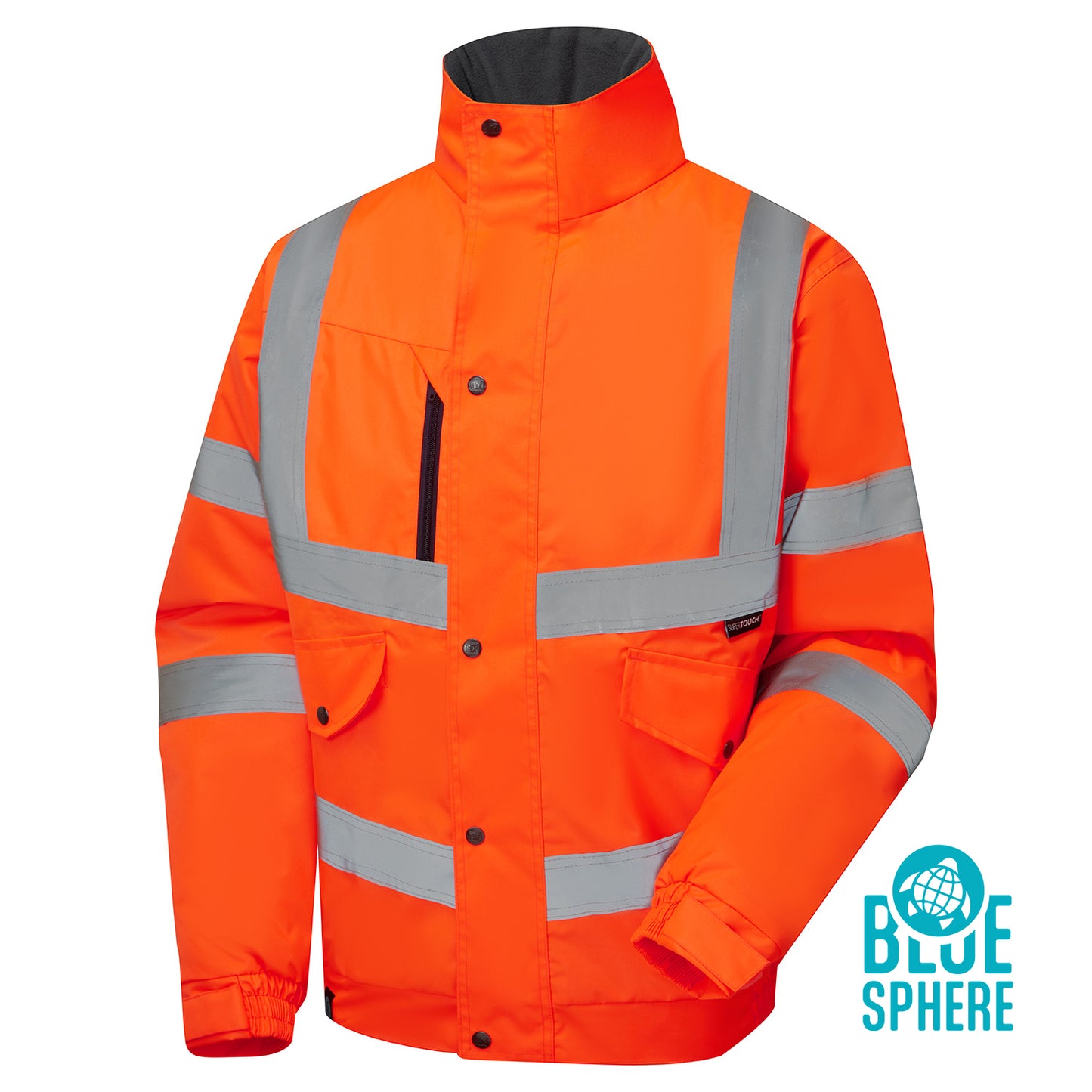 Supertouch Blue Sphere Supertouch Eco Hi Vis Orange Bomber Jacket Orange