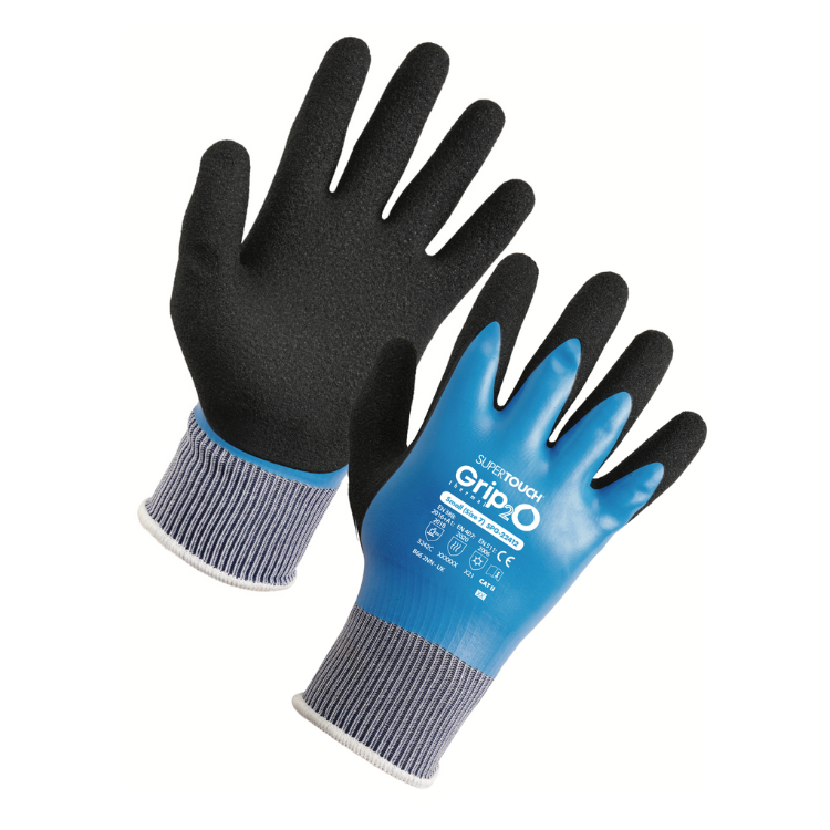 Supertouch Grip2-O Thermal Water & Cut Resistant Gloves Blue