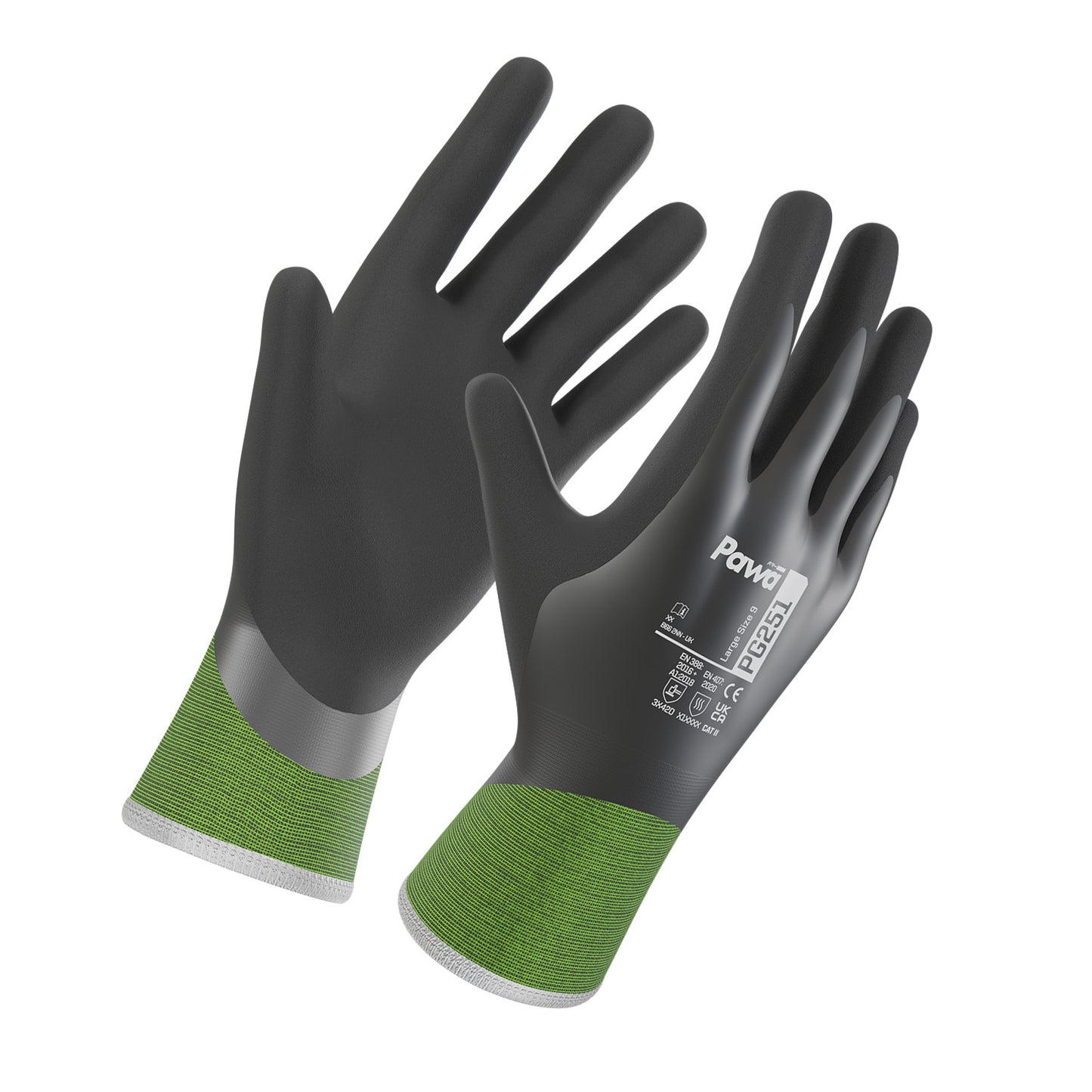 Pawa Pawa PG251 Water-Repellent Anti-Cut Gloves Black