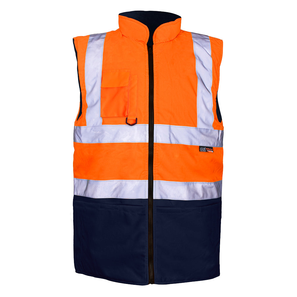 Supertouch Supertouch Orange/Navy 2 Tone Bodywarmer Orange/Navy