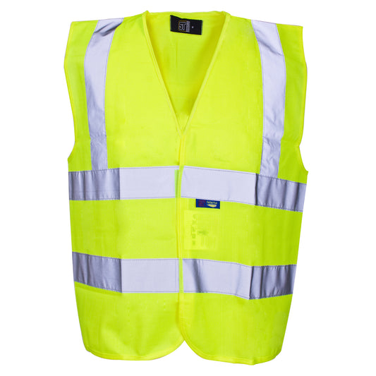 Supertouch Hi Vis Builders Vest Yellow