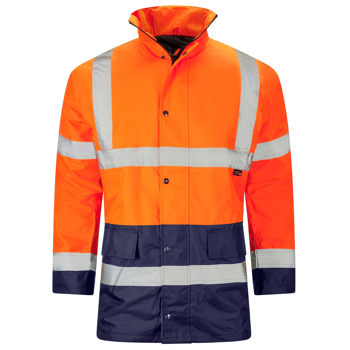 Supertouch Hi Vis 2 Tone Parka Orange/Navy