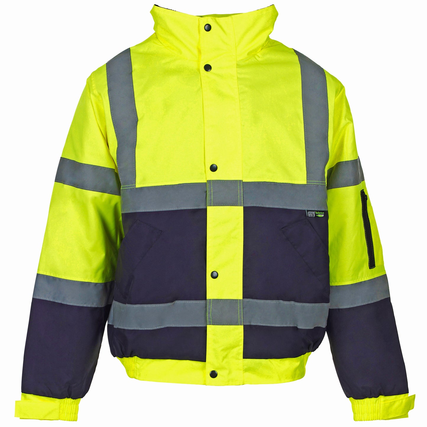 Supertouch Hi Vis 2 Tone Bomber Jacket Yellow/Navy