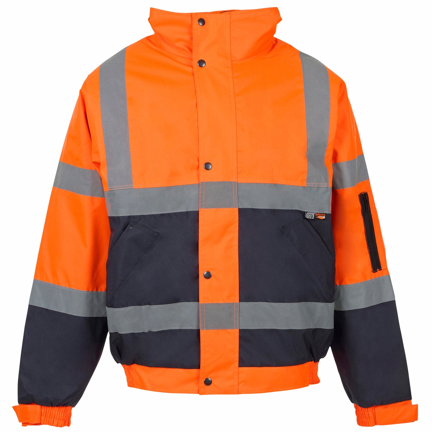 Supertouch Hi Vis 2 Tone Bomber Jacket Orange/Navy