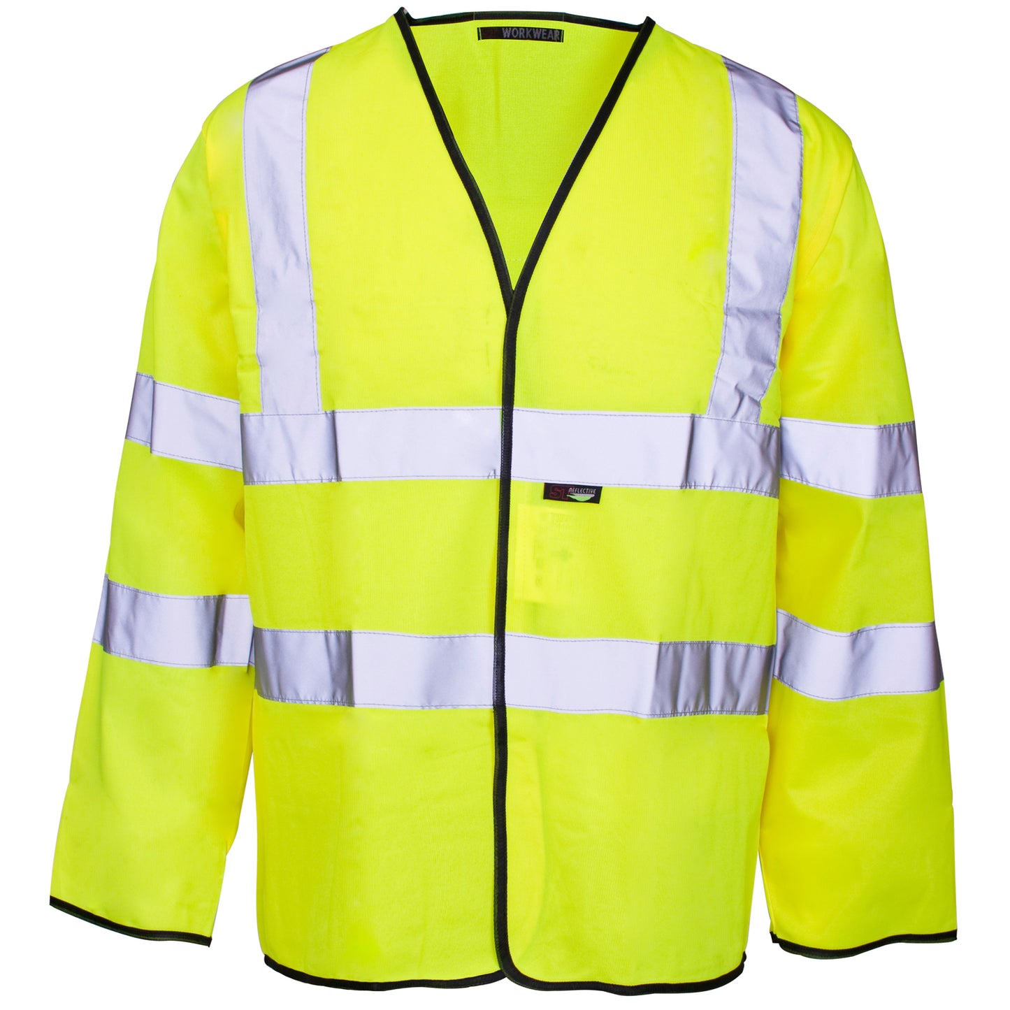 Supertouch Hi Vis Long Sleeved Vest - Velcro Yellow
