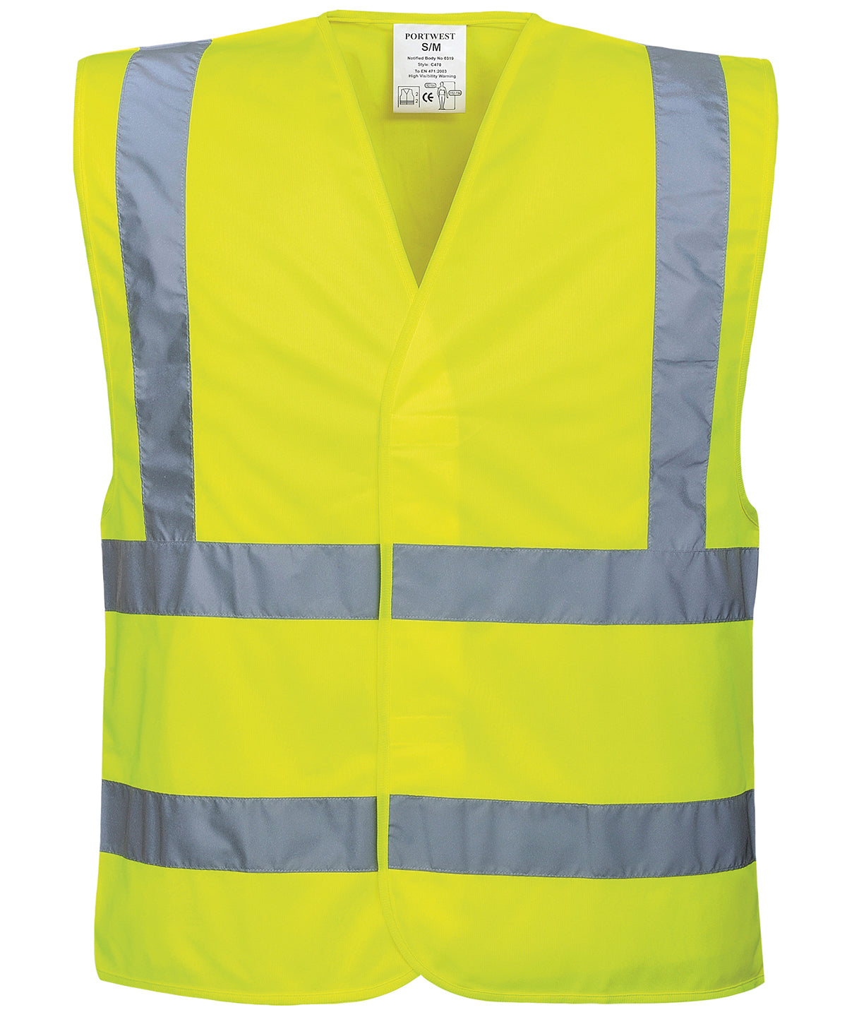 Hi-vis two-band-and-brace vest