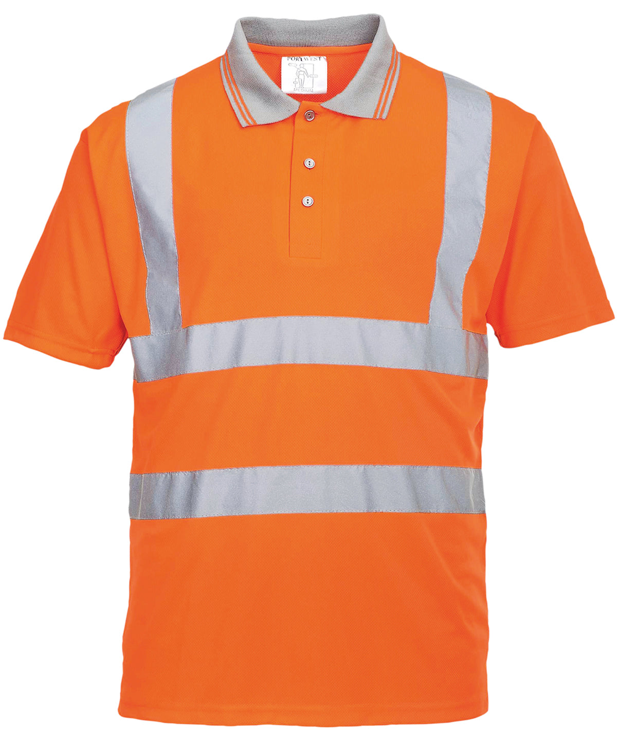 Hi-vis short sleeved polo