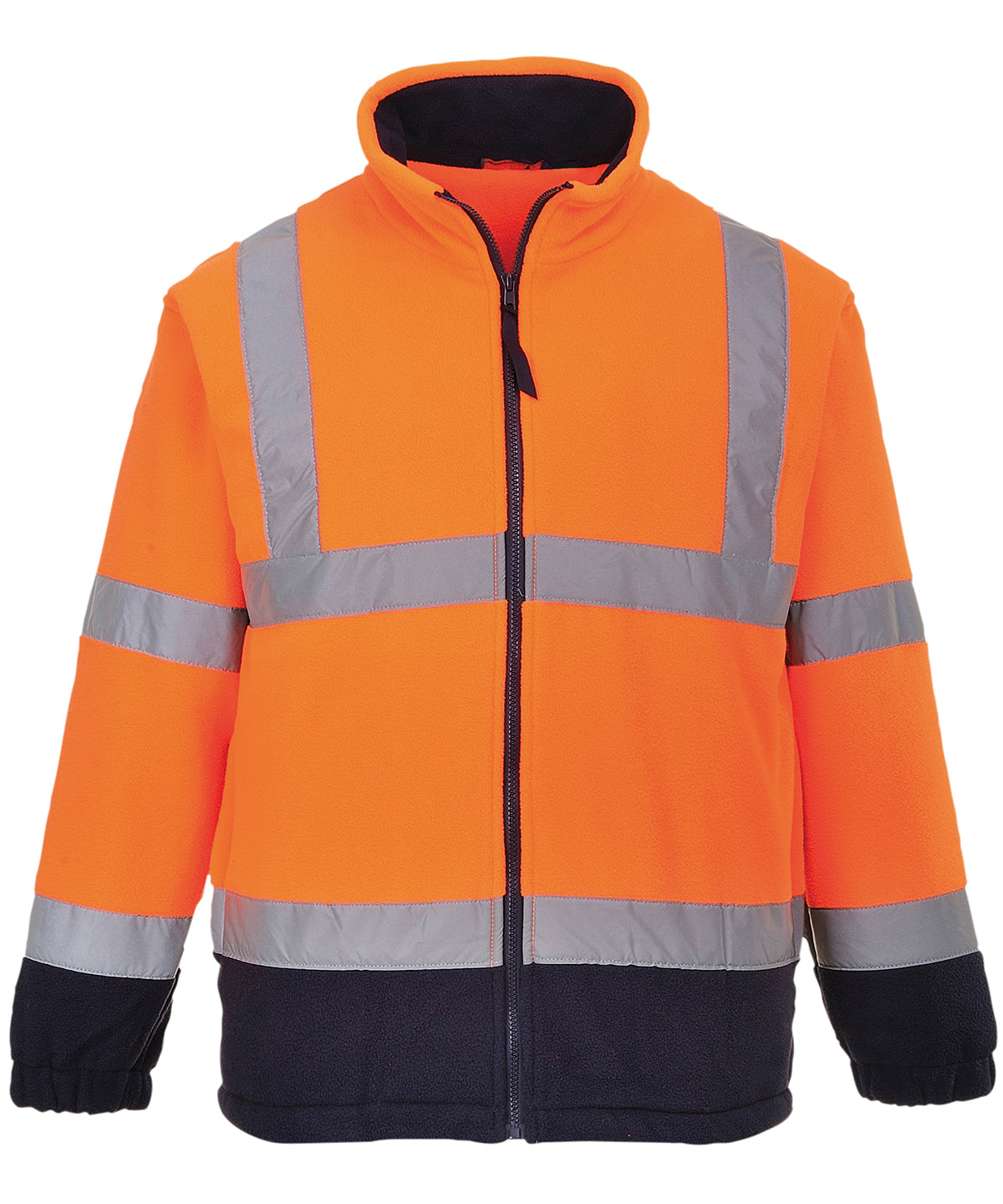 Hi-vis mesh-lined fleece