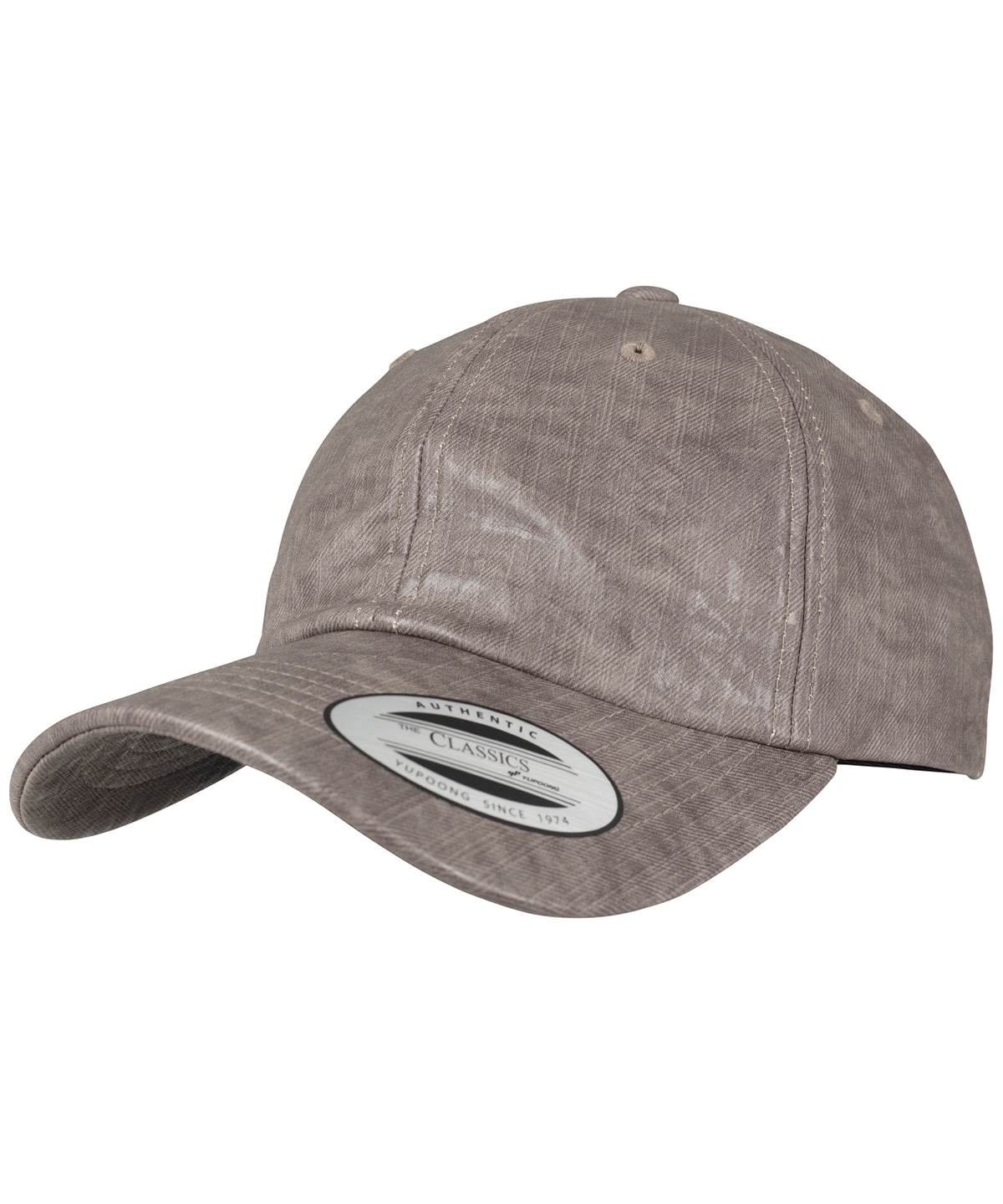 Low-profile coated cap
