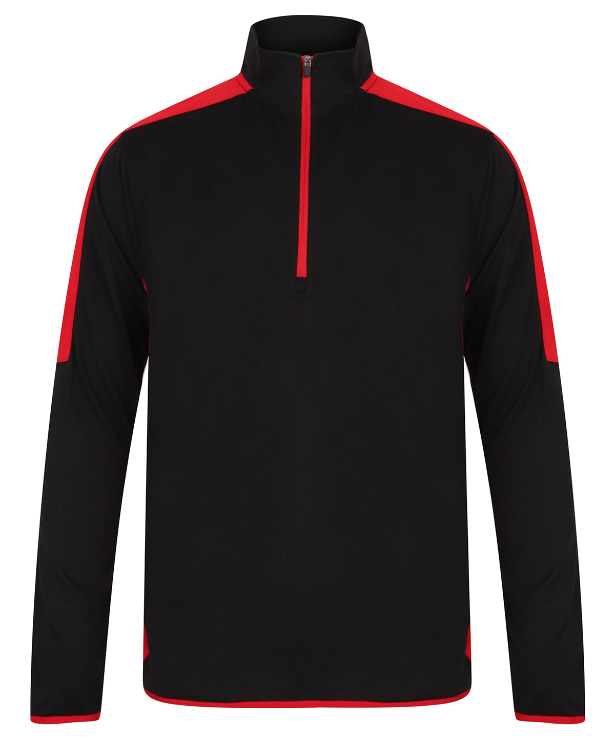 ¼ Zip Mid-Layer With Contrast Panelling
