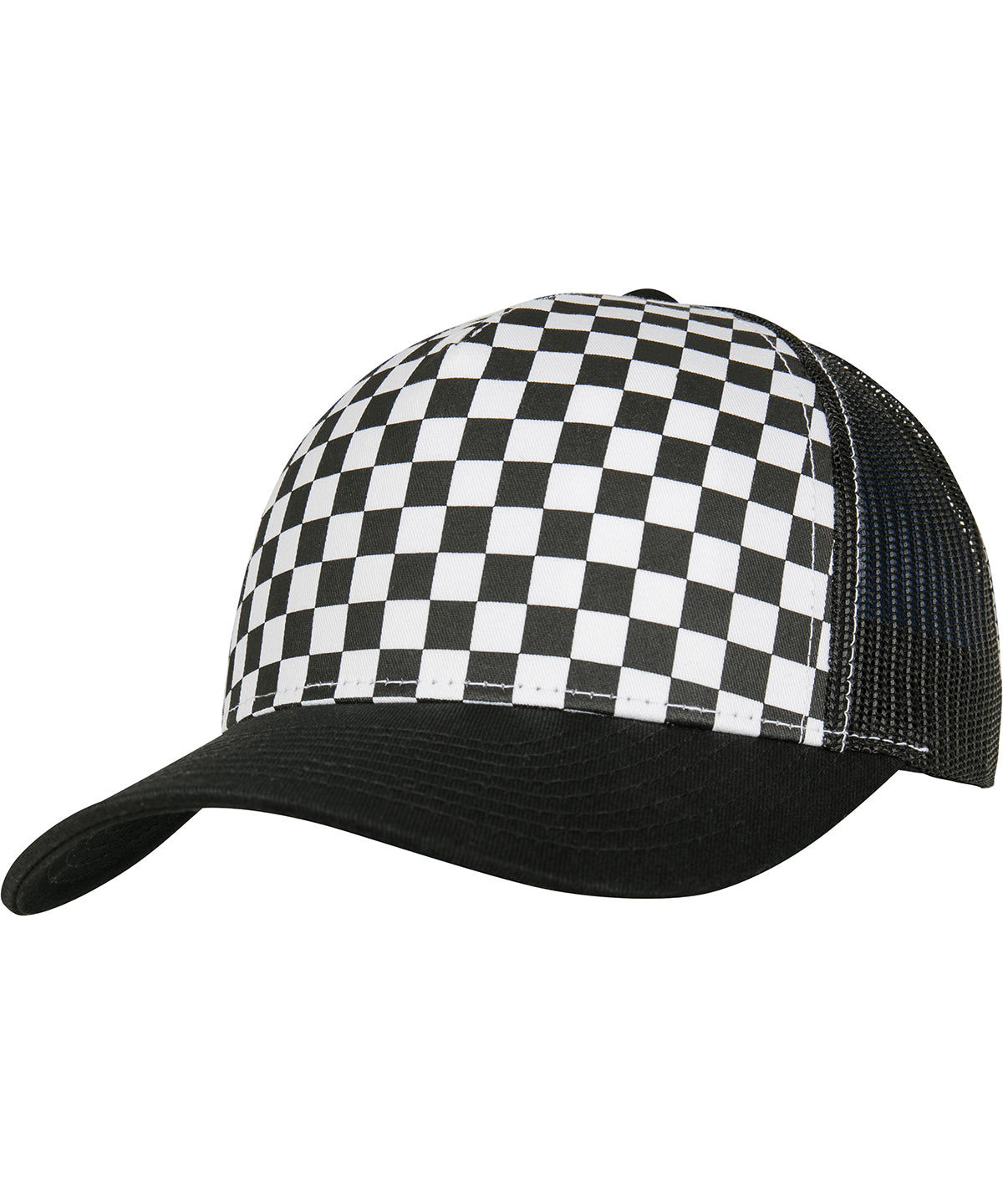 Checkerboard retro trucker