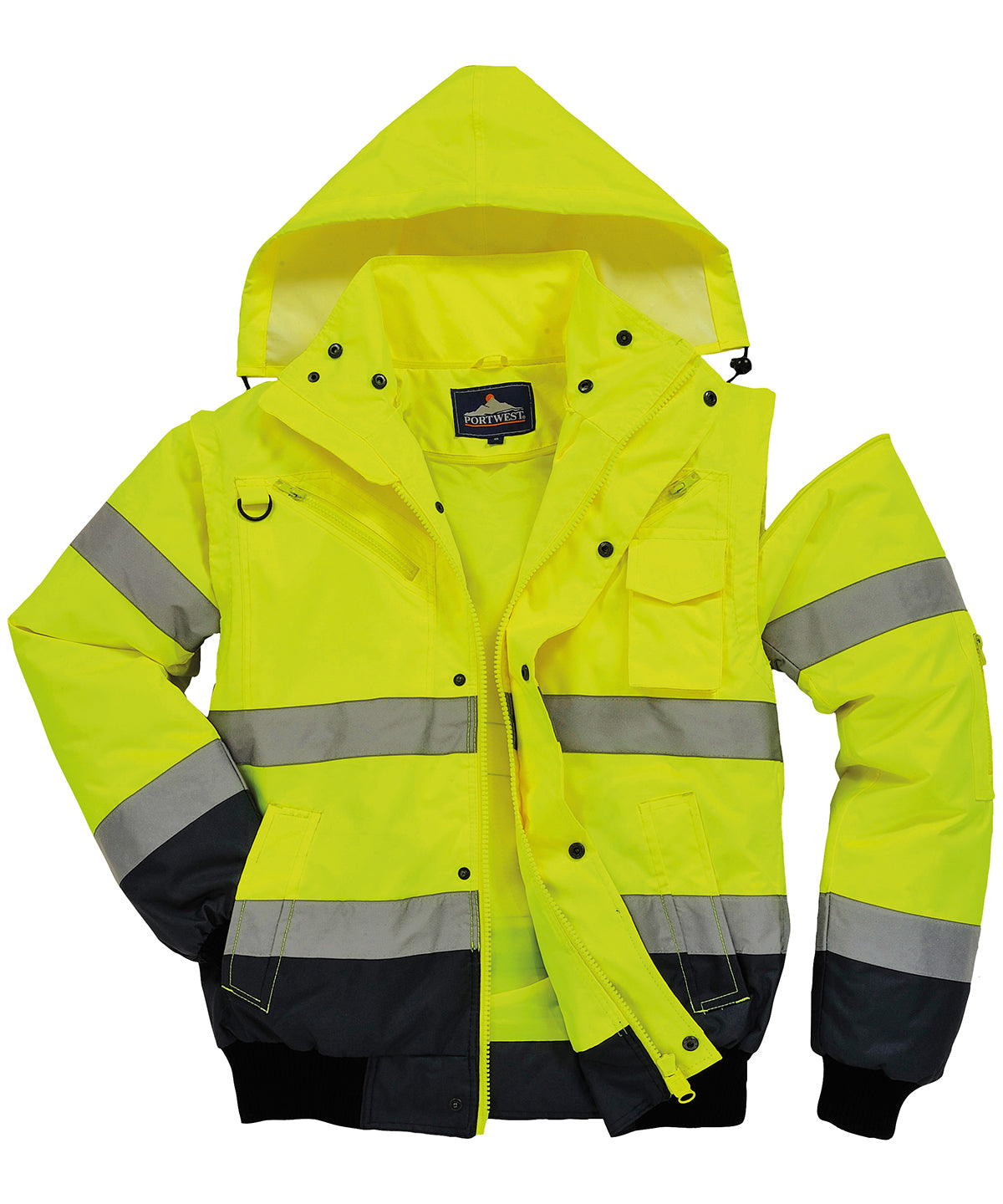 Hi-vis contrast bomber jacket