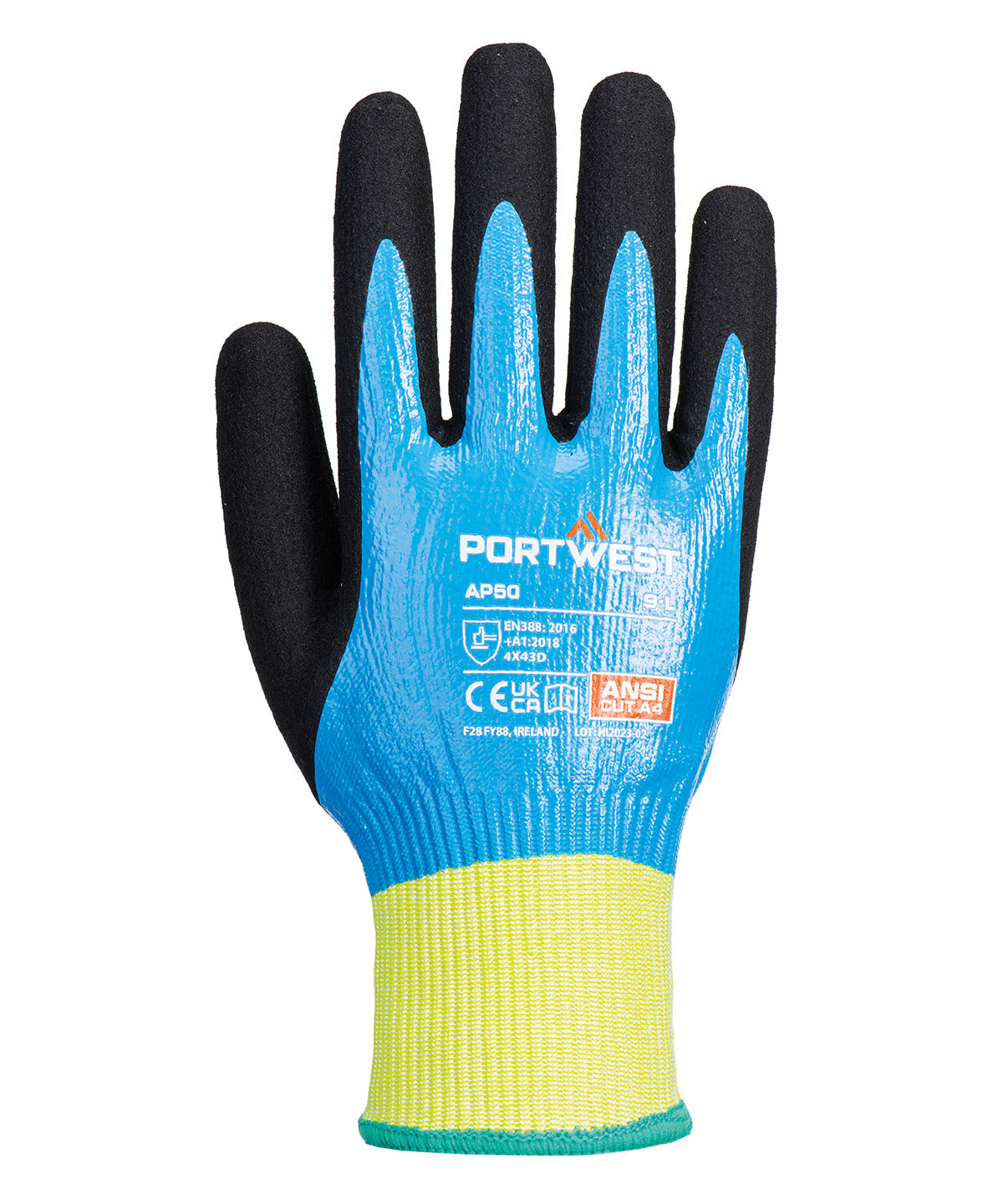 Cut D13 Nitrile aqua gloves