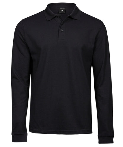 Luxury stretch long sleeve polo