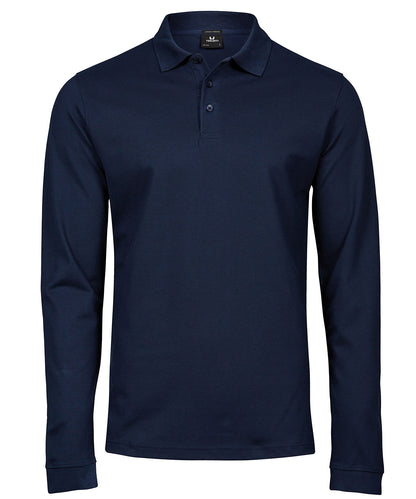 Luxury stretch long sleeve polo