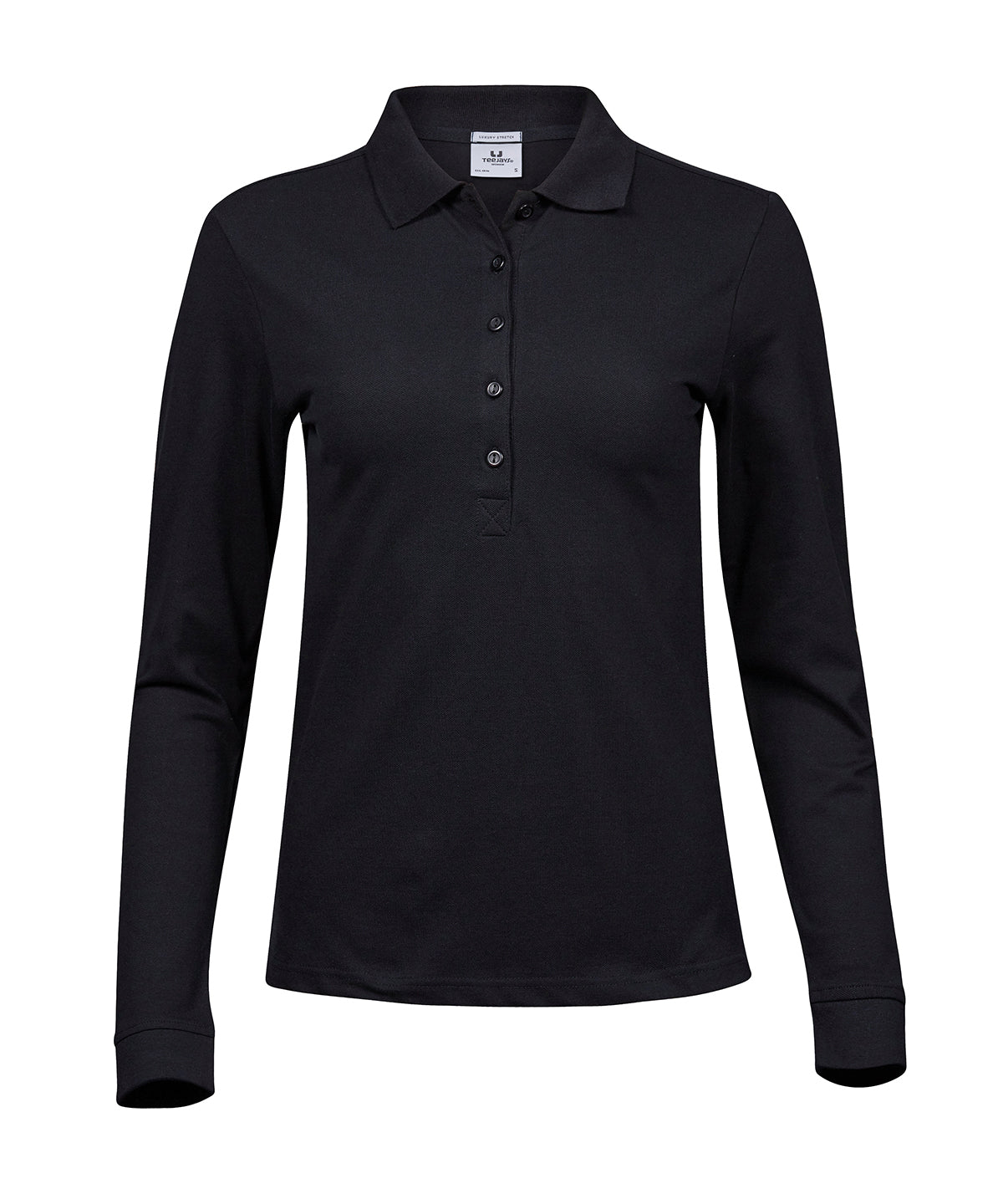 Women’s luxury stretch long sleeve polo