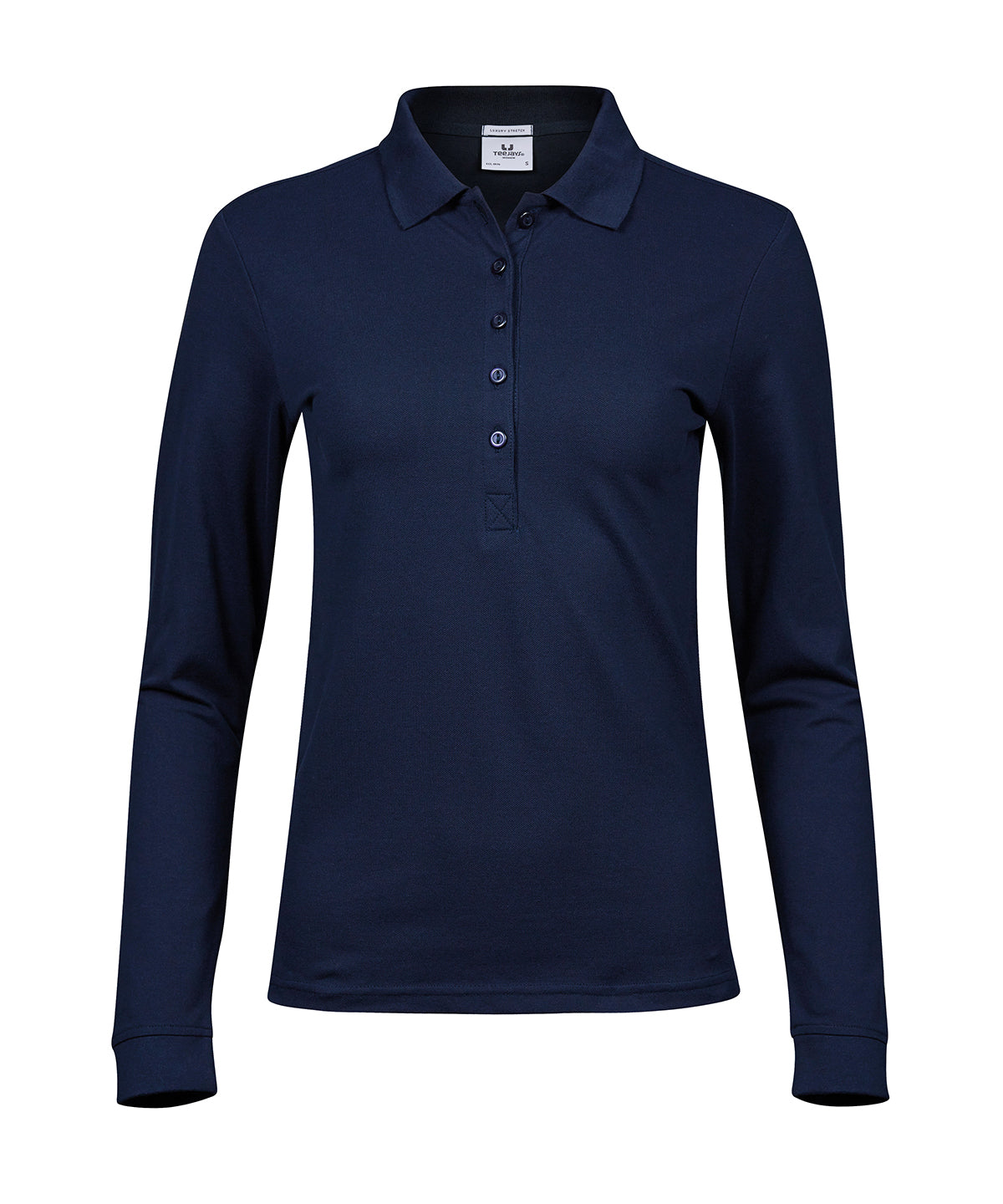 Women’s luxury stretch long sleeve polo