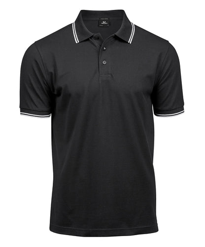 Luxury stripe stretch polo