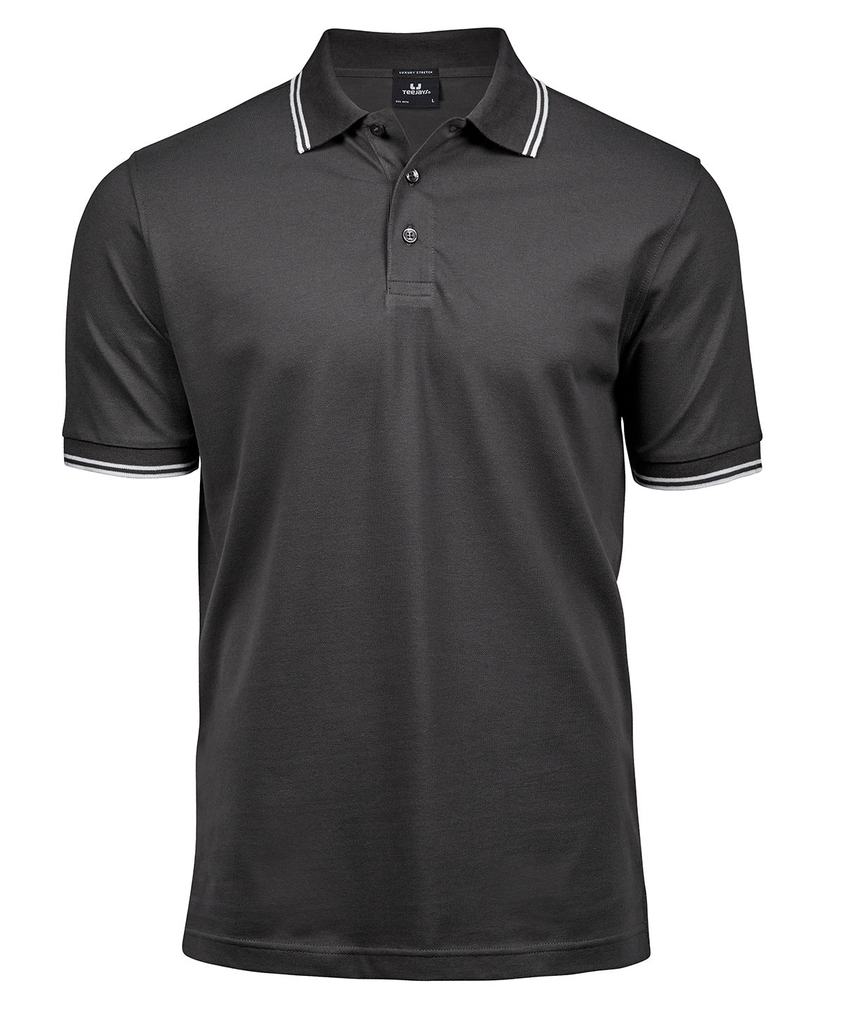 Luxury stripe stretch polo