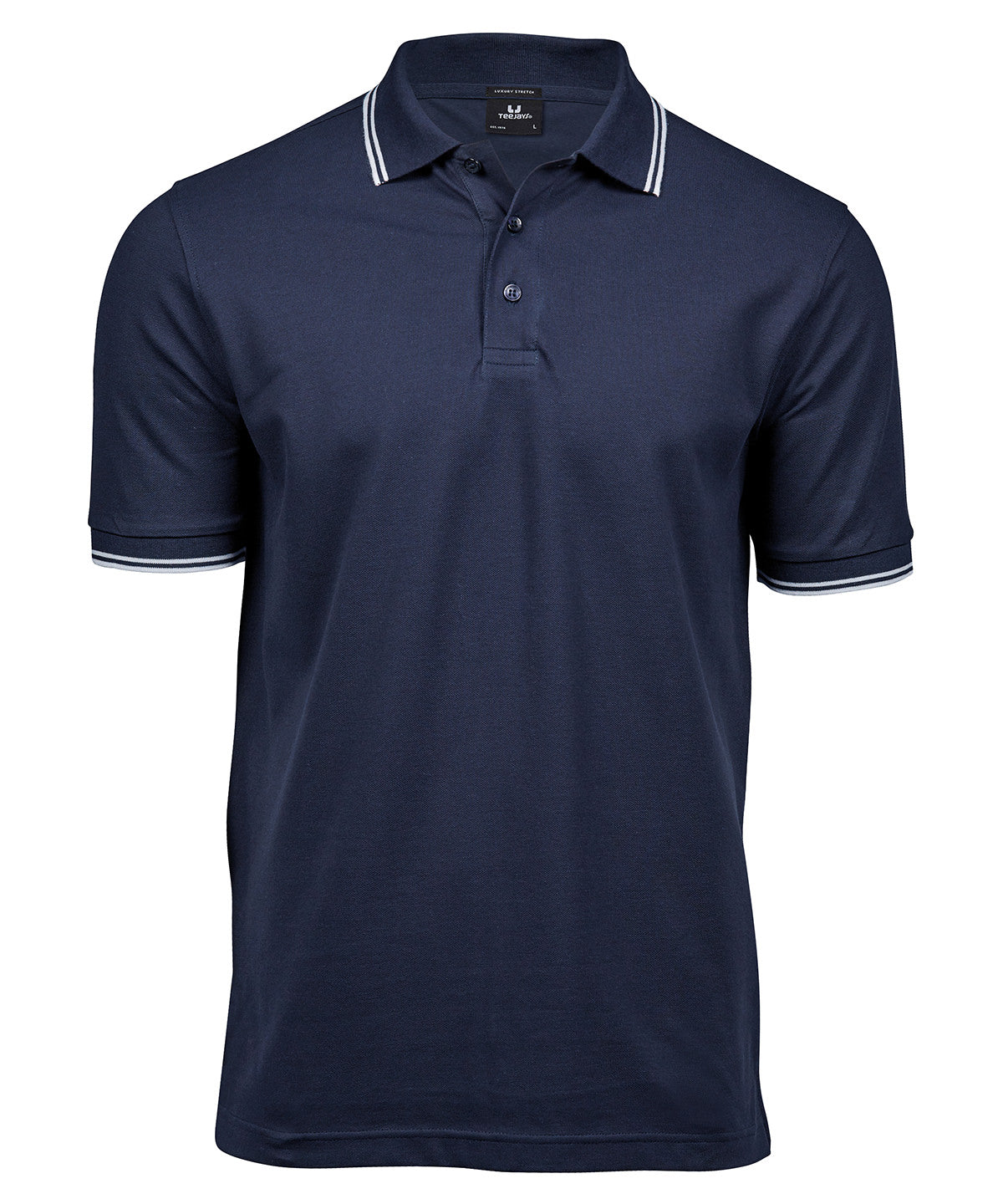 Luxury stripe stretch polo