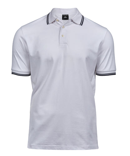 Luxury stripe stretch polo