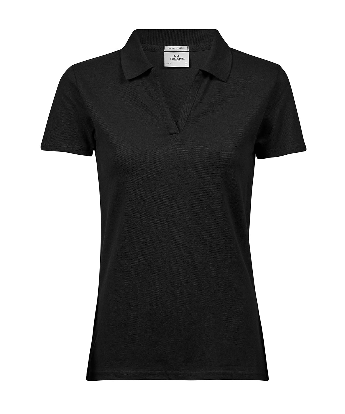 Women’s luxury stretch v-neck polo