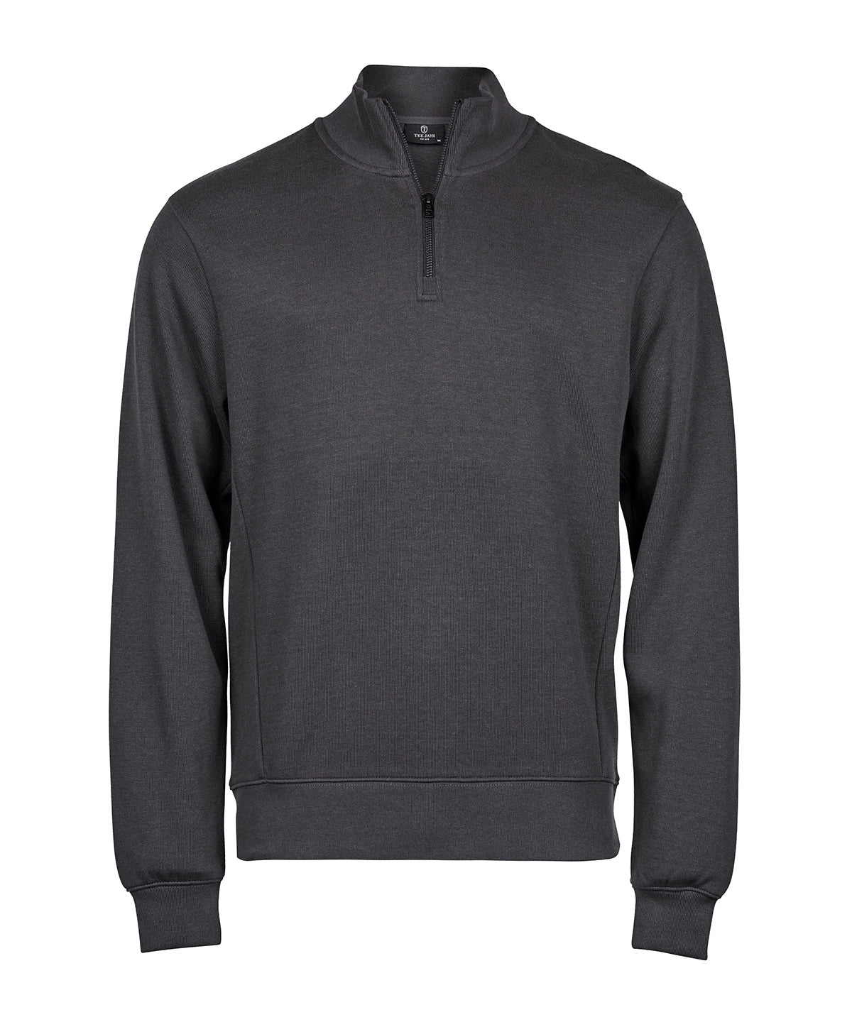 Ribbed interlock half-zip