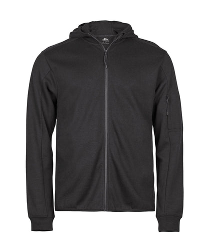 Athletic hooded full-zip sweatshirt