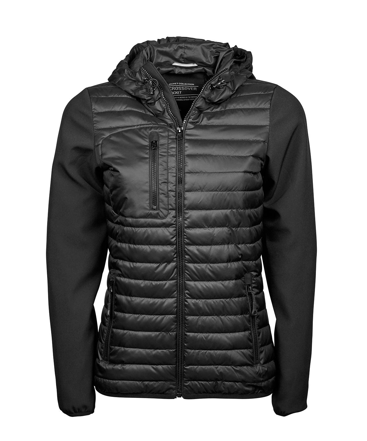 Women’s hooded crossover jacket