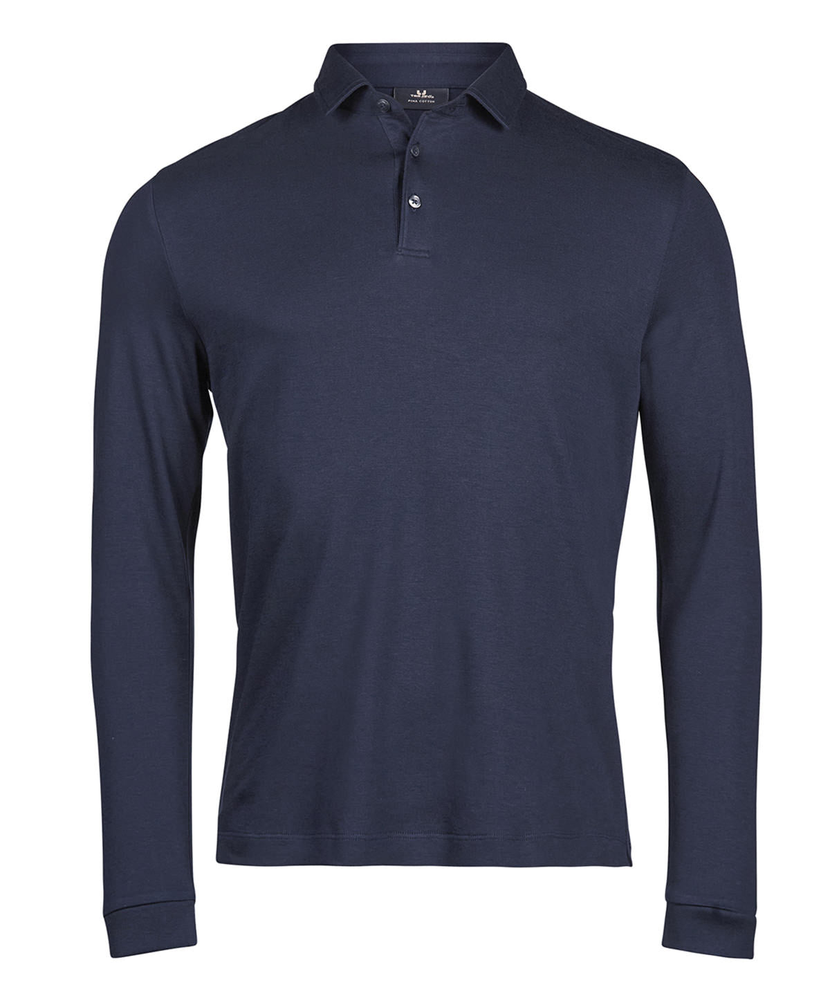 Pima cotton long-sleeve polo