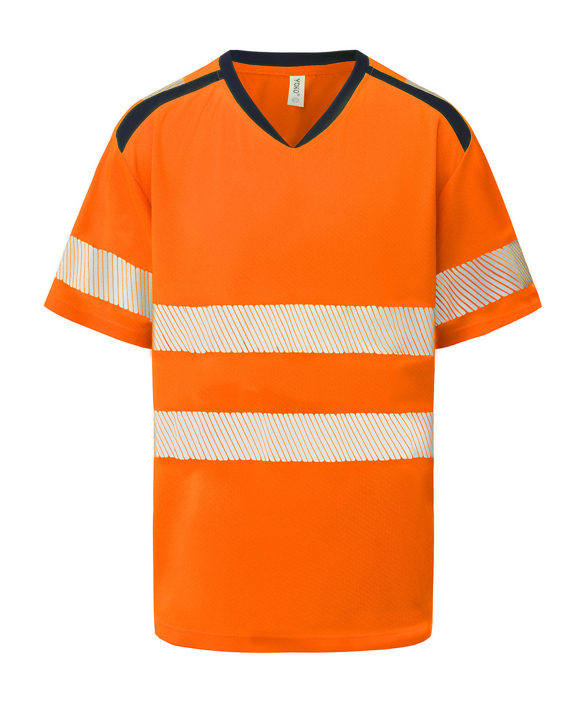 Hi-vis mandarin collar comfort trim t-shirt