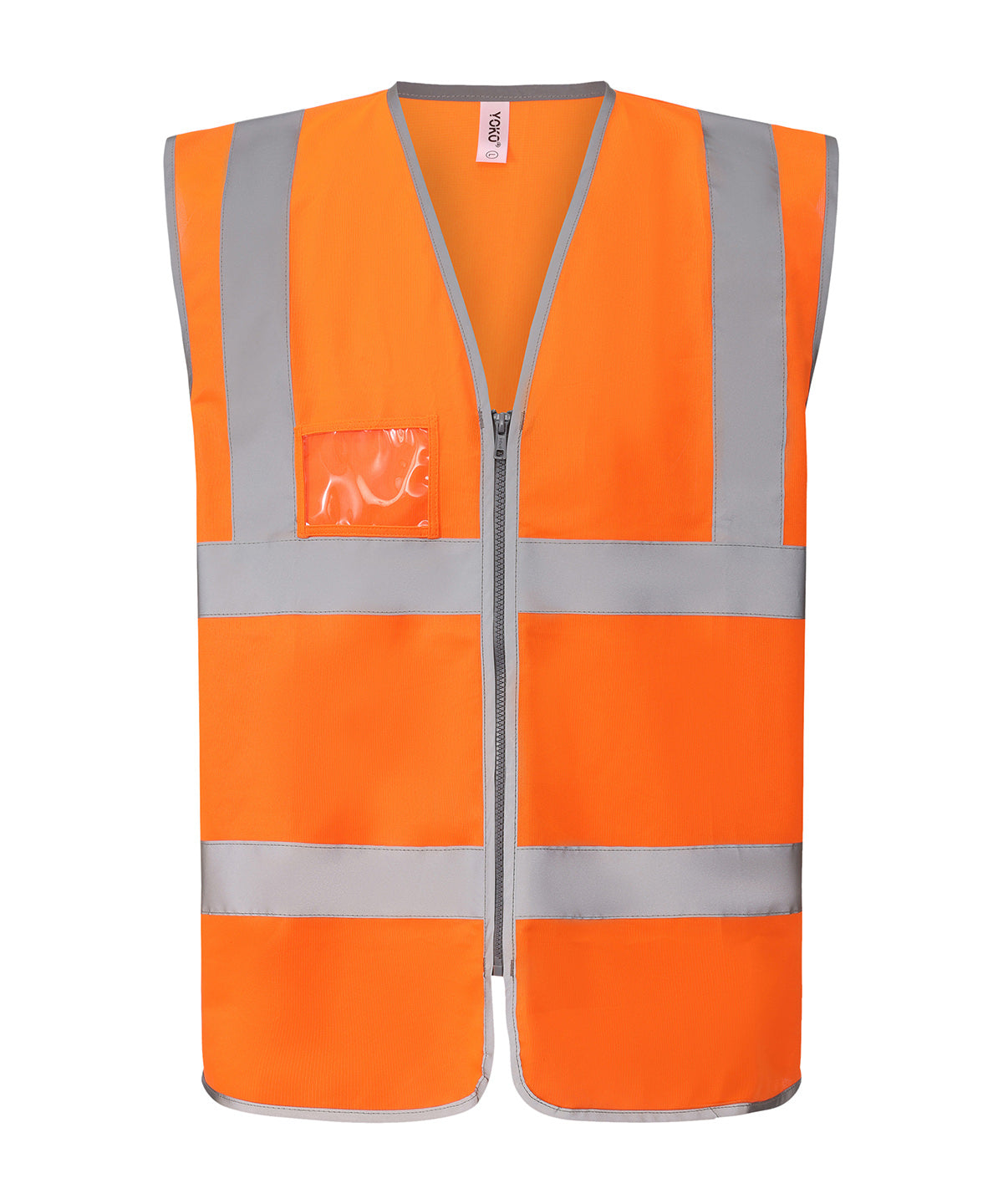 Hi-vis zip ID reflective border waistcoat