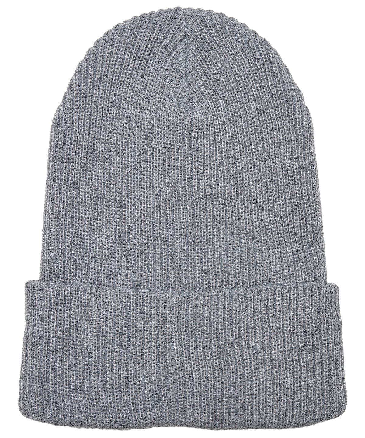 Recycled yarn ribbed knit beanie
