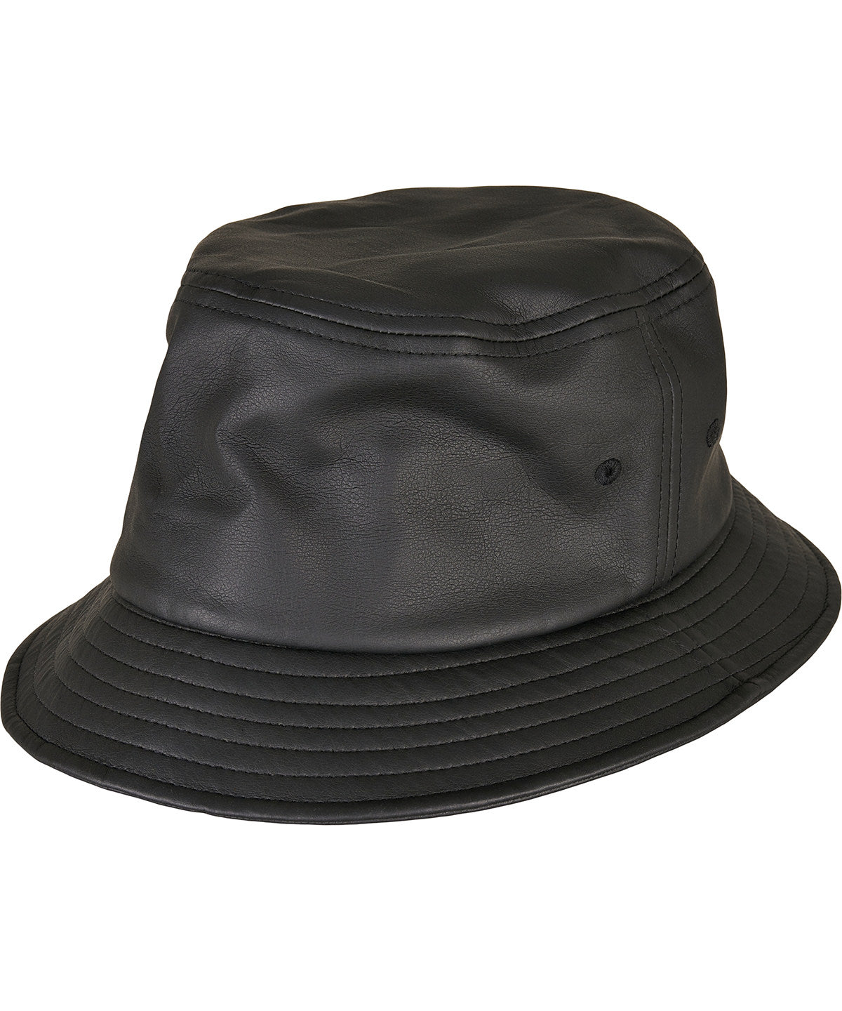 Imitation leather bucket hat