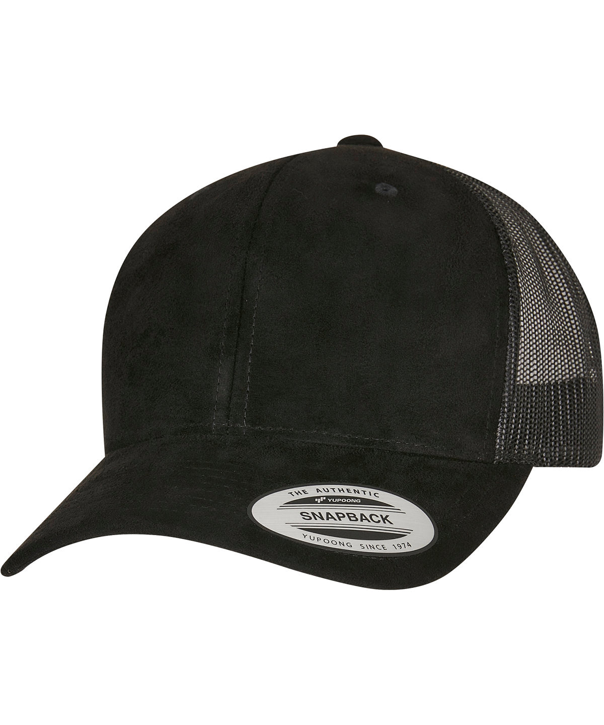 Imitation suede leather trucker cap