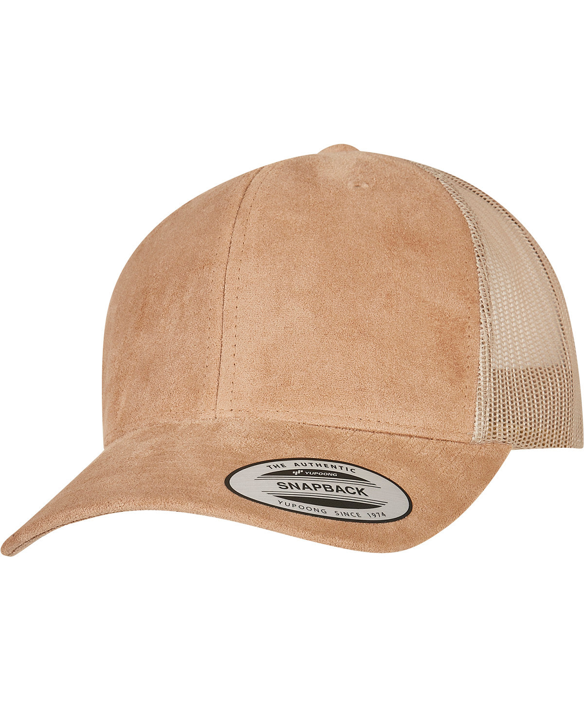 Imitation suede leather trucker cap