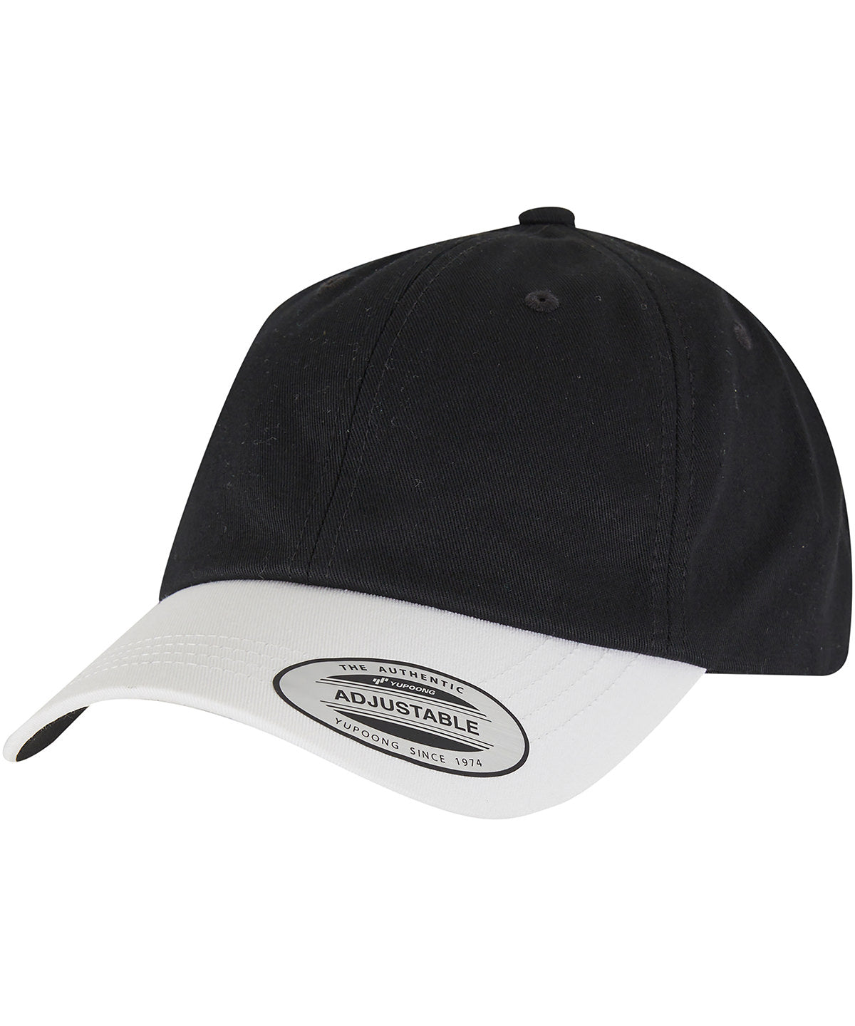 Low-profile cotton twill two-toned