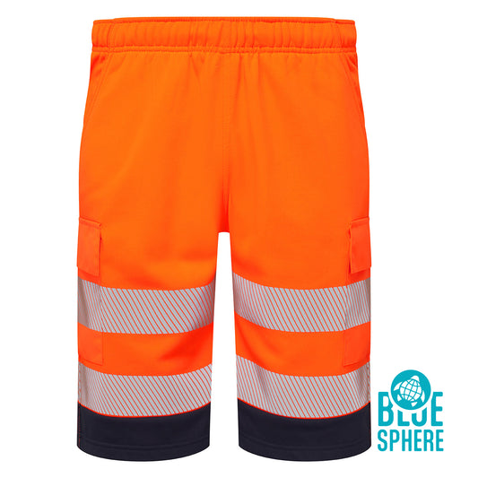 Supertouch Blue Sphere Essentials Hi-Vis Eco CottonCool Orange Shorts Orange