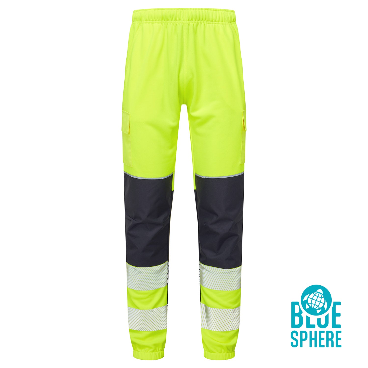 Supertouch Blue Sphere Essentials Hi-Vis Eco CottonCool Yellow Jogger Yellow/Navy