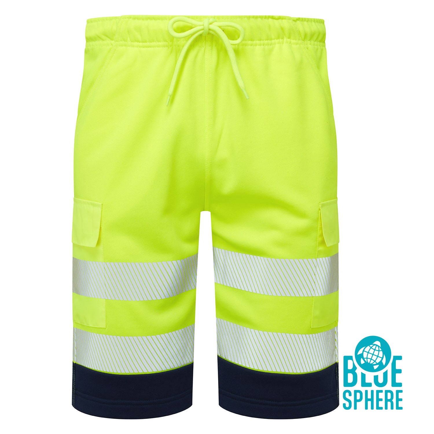 Supertouch Blue Sphere Essentials Hi-Vis Eco CottonCool Yellow Shorts Yellow