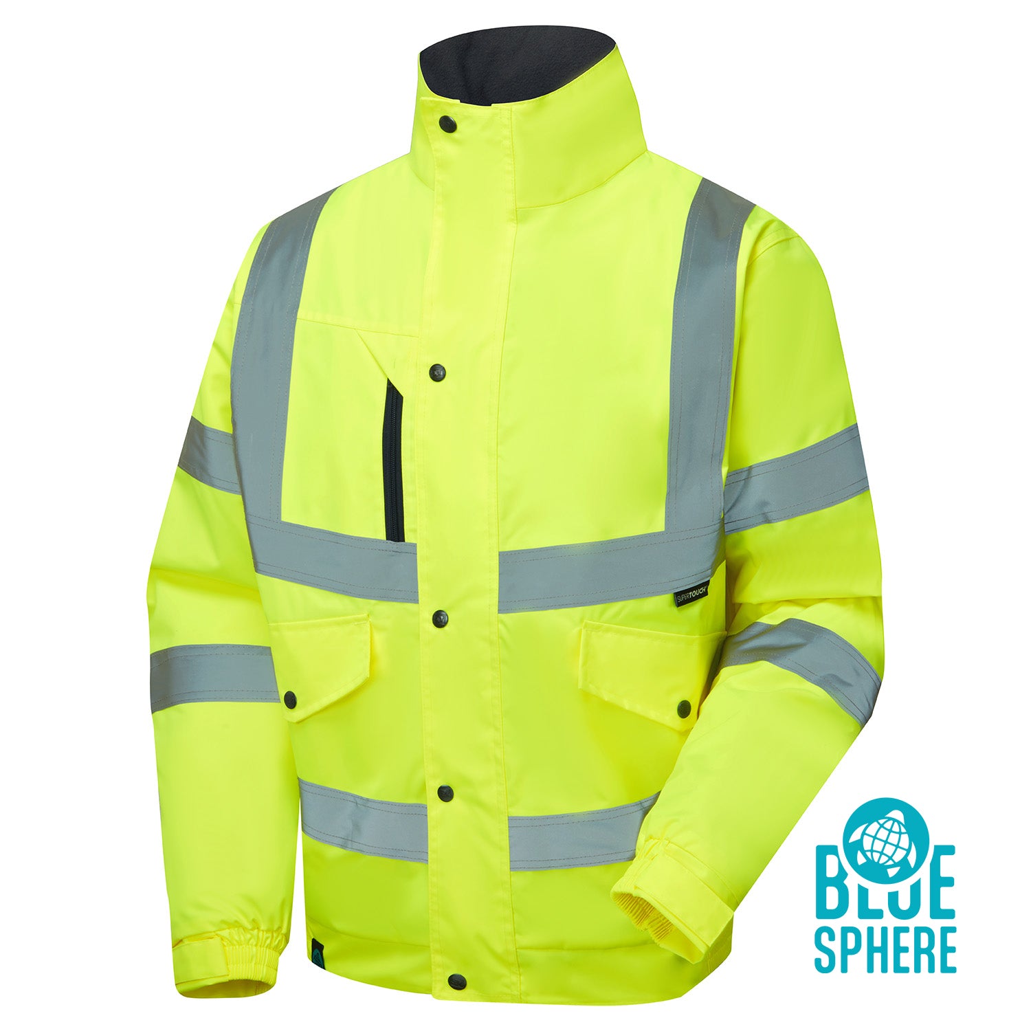 Supertouch Blue Sphere Supertouch Eco Hi Vis Yellow Bomber Jacket Yellow