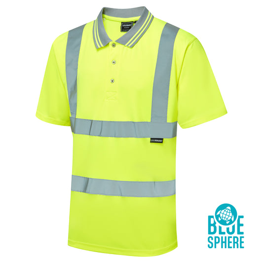 Supertouch Blue Sphere Supertouch Eco Hi Vis Yellow Birdeye Polo Shirt Yellow